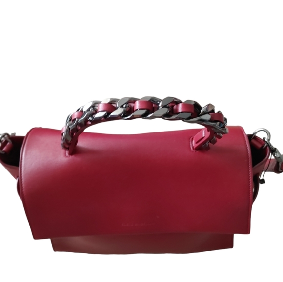 Elena Ghisellini Bordeaux Leather Top Handle Shoulder Bag - Picture 3 of 16